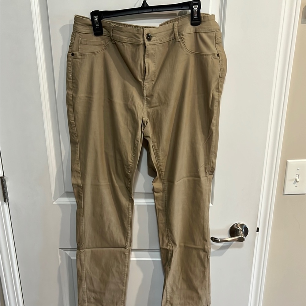 Women's Tan Straight Leg Pants